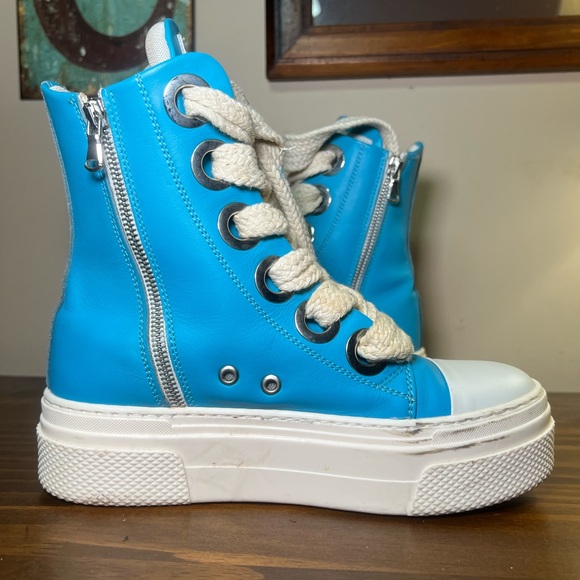 Cristian Zerotre Calipso 300 Blue/White Made In Italy Big Laces 6.5 - Picture 6 of 8